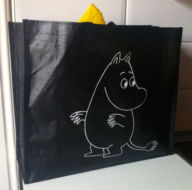 Our shopping bag featuring Moomin
